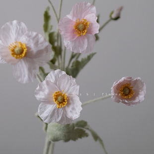 高级感逼真轻奢高端虞美人仿真花假花客厅餐桌插花花束家居饰品