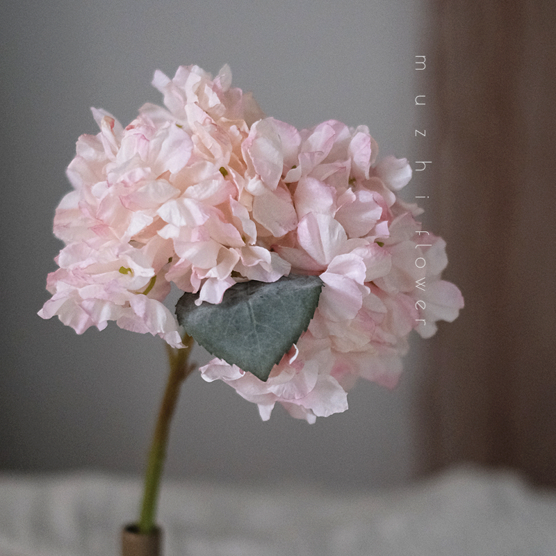 油画绣球花仿真花高端轻奢客厅插花高级假花摆设婚庆花艺装饰摆件