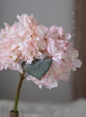 油画绣球花仿真花高端轻奢客厅插花高级假花摆设婚庆花艺装饰摆件