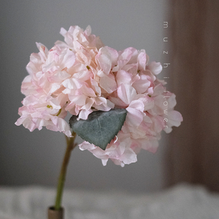 油画绣球花仿真花高端轻奢客厅插花高级假花摆设婚庆花艺装饰摆件