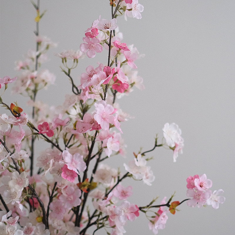 樱花仿真花束桃花梅花假花绢花插花客厅装饰轻奢高端婚礼布置婚庆 家居饰品 仿真花/假花 原图主图