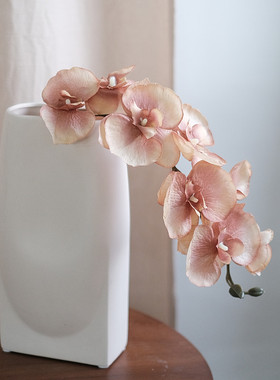 仿真花 蝴蝶兰高档插花摆件客厅摆设复古绢花艺家居装饰婚礼布置