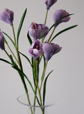 轻奢高端紫色馥兰花仿真花ins逼真花艺客厅插花新年桌面家居装饰