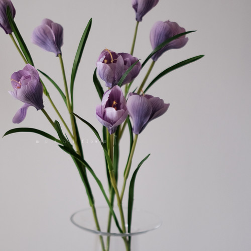 轻奢紫色馥兰花仿真花新年装饰