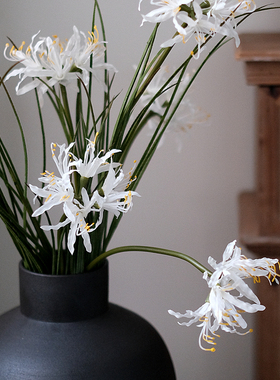 彼岸花石蒜龙爪花假花装饰仿真花高端客厅插花花瓶摆件绢花餐桌花