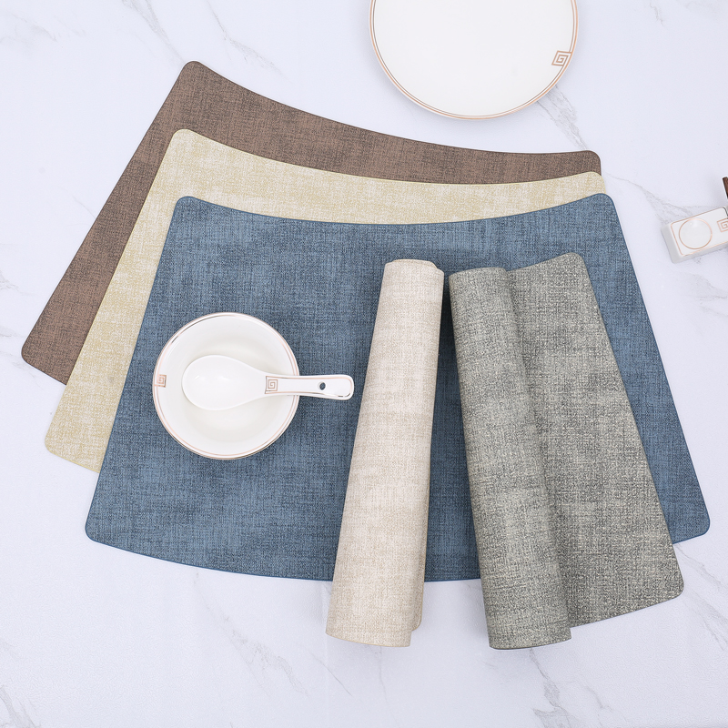 新款皮革酒店圆桌餐垫欧式扇形