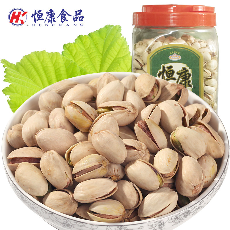 恒康食品 开心果1000g桶装 原味原色无漂白坚果零食干果