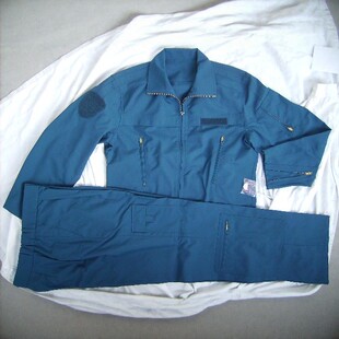 深蓝色男式夏季飞行服飞行布服防阻燃工作服套装