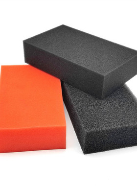 洗车海绵无痕精细不伤漆面高泡沫方绵大号红色黑色轮胎钢圈清洁绵