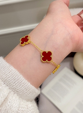 2025新款四叶草手链女轻奢小众