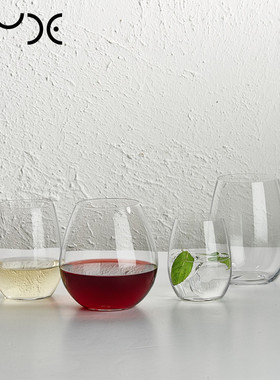 Nude 土耳其进口水晶玻璃无脚葡萄酒杯红酒杯水杯果汁杯轻薄北欧