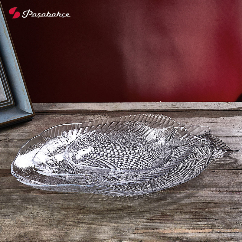 帕莎帕琦 土耳其进口玻璃鱼型盘水果盘干果盘零食盘子