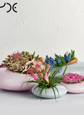 Nude努德 土耳其进口水晶玻璃手北欧风格台面花器样品房装饰摆件