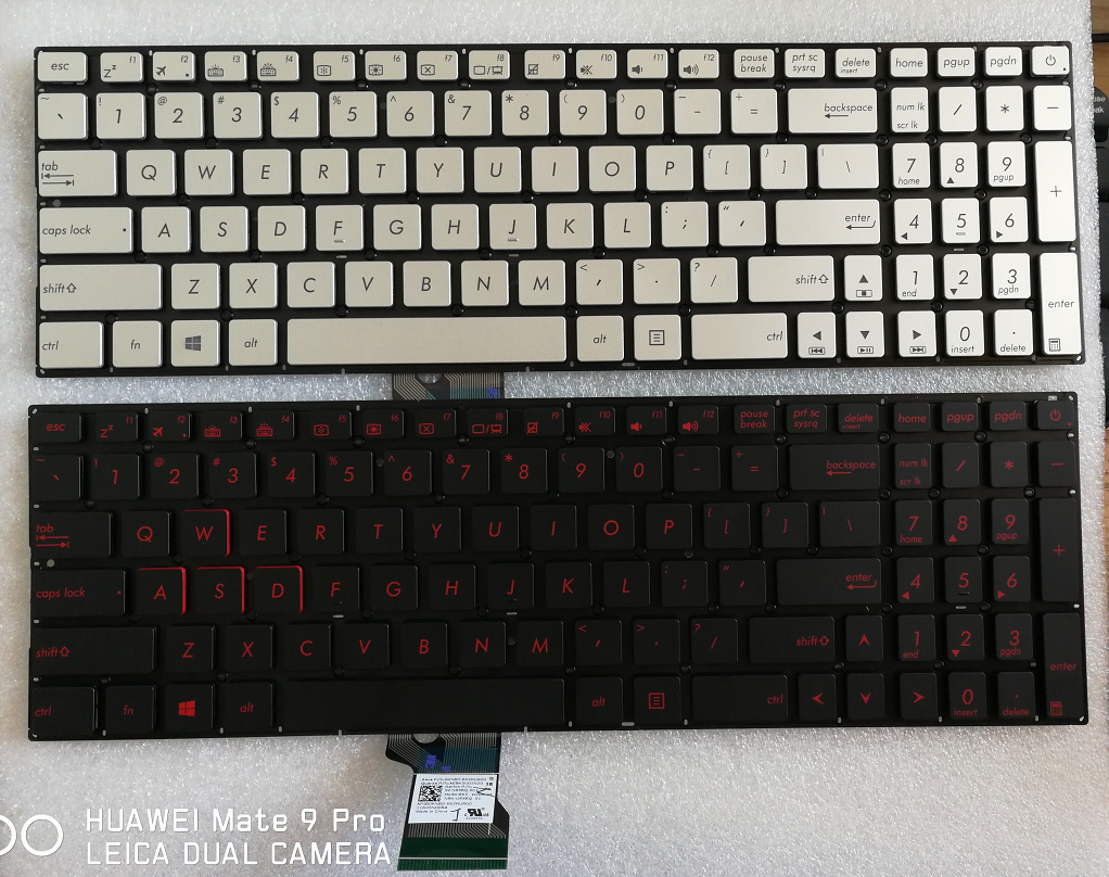asus g501 n501 n501jw ux501 ux52 q501 n541黑色红字银色键盘us