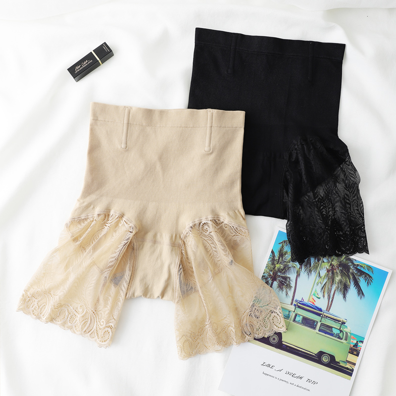 2条高腰收腹蕾丝内裤女四角大码无痕平角防走光安全裤纯棉裆短裤,女士内衣/男士内衣/家居服,平角裤,淘宝优惠券,粉丝福利购,淘宝优惠卷