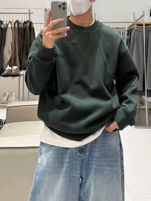 Hanshi 新款秋冬男士加绒卫衣宽松圆领男款潮牌百搭加绒加厚学生