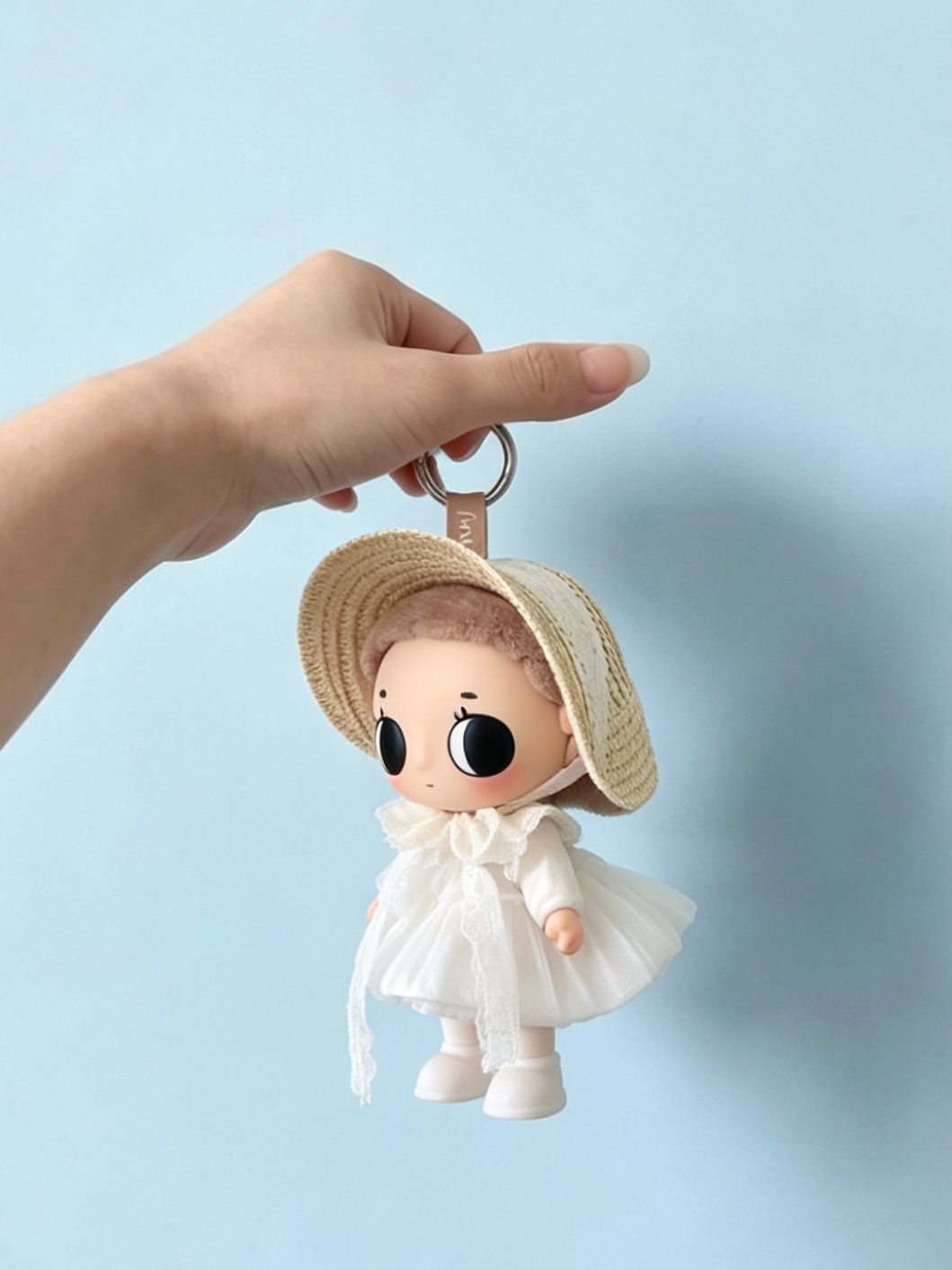 Nyota小小瞬间塔塔娃衣服白色波奈特帽Lolita套装着替度假风缎面 - 实物图