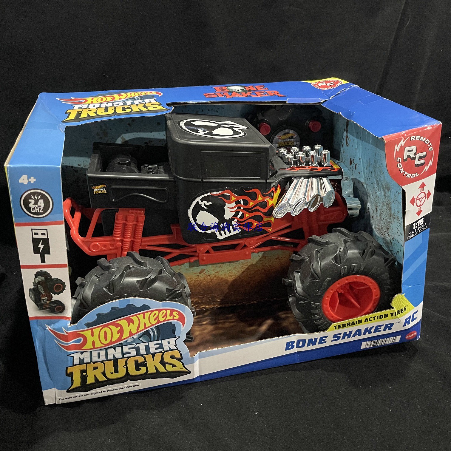 风火轮Monster Trucks遥控怪物兽大脚卡车儿童玩具四驱小汽车1