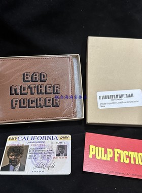 低俗小说钱包Pulp Fiction电影周边Bad Mother Fucker真皮伴手礼