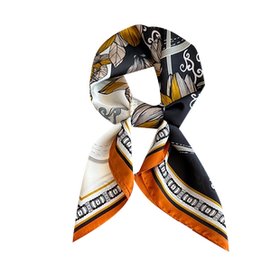 2024新款韩版印花丝巾小方巾女春秋装饰领巾冬天保暖围脖送礼妈妈