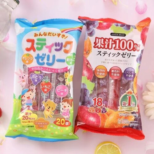 可吸儿童果冻日本进口水果果冻