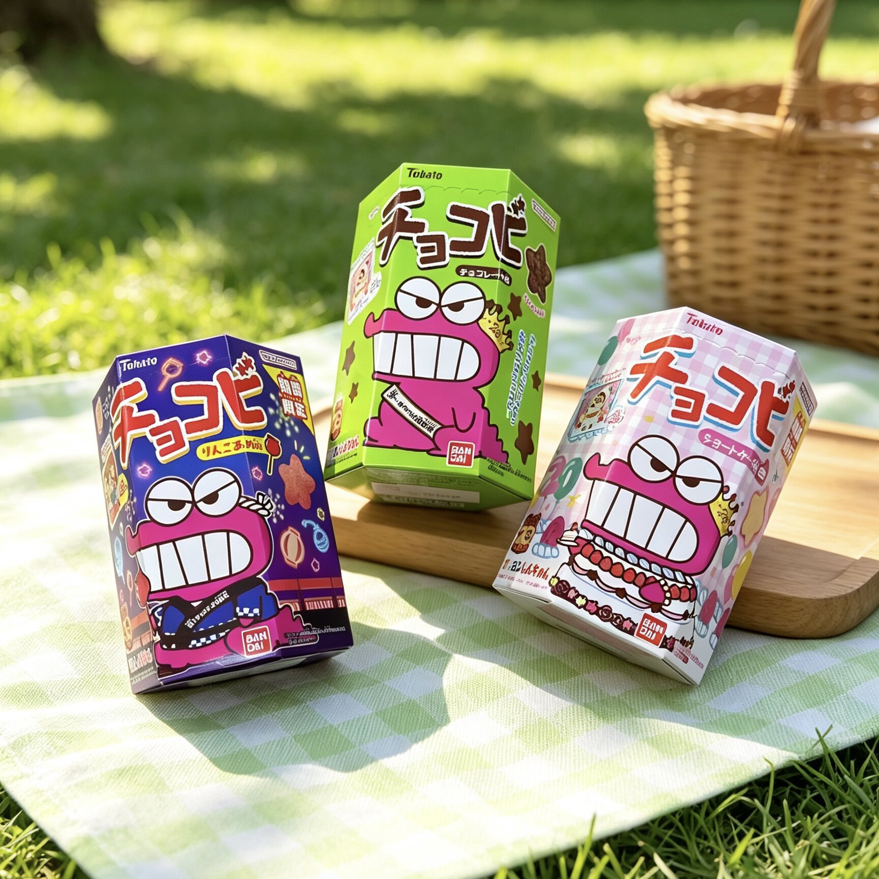 日本进口蜡笔小新同款零食小熊小饼干网红巧克力六一儿童节送礼物