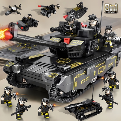 坦克装甲车积木益智拼装玩具男孩子拼图儿童生日礼物拼图2025新款