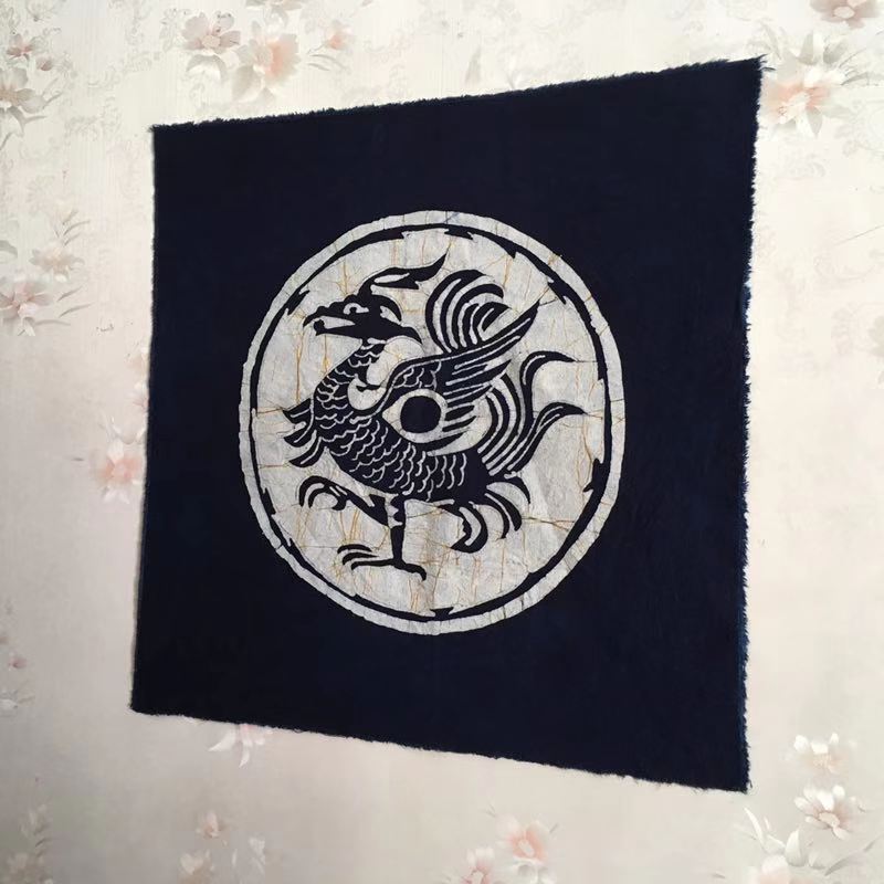 云南特色手工传统复古蜡染画壁挂朱雀凤凰装饰背景墙贴民族礼品