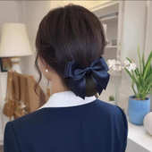 头花女网兜新款 护士发网女职业盘头发空姐银行服务员蝴蝶结头饰