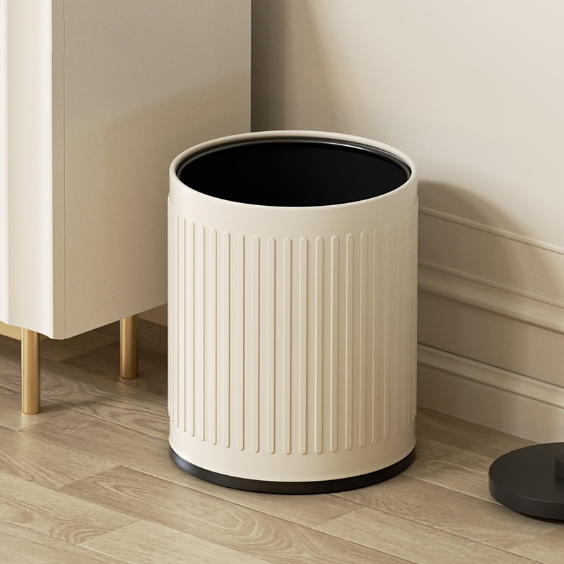 垃圾桶家用客厅轻奢高档办公室酒店厨房大容量商用轻奢奶油风新款