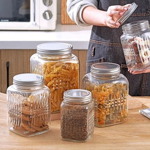 玻璃罐子储物瓶子密封罐大口径食品级泡蜂蜜家用加厚透明腌菜缸