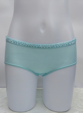 品牌俏依婷66513健康时尚性感顺滑冰丝提臀中腰花边无痕女士内裤