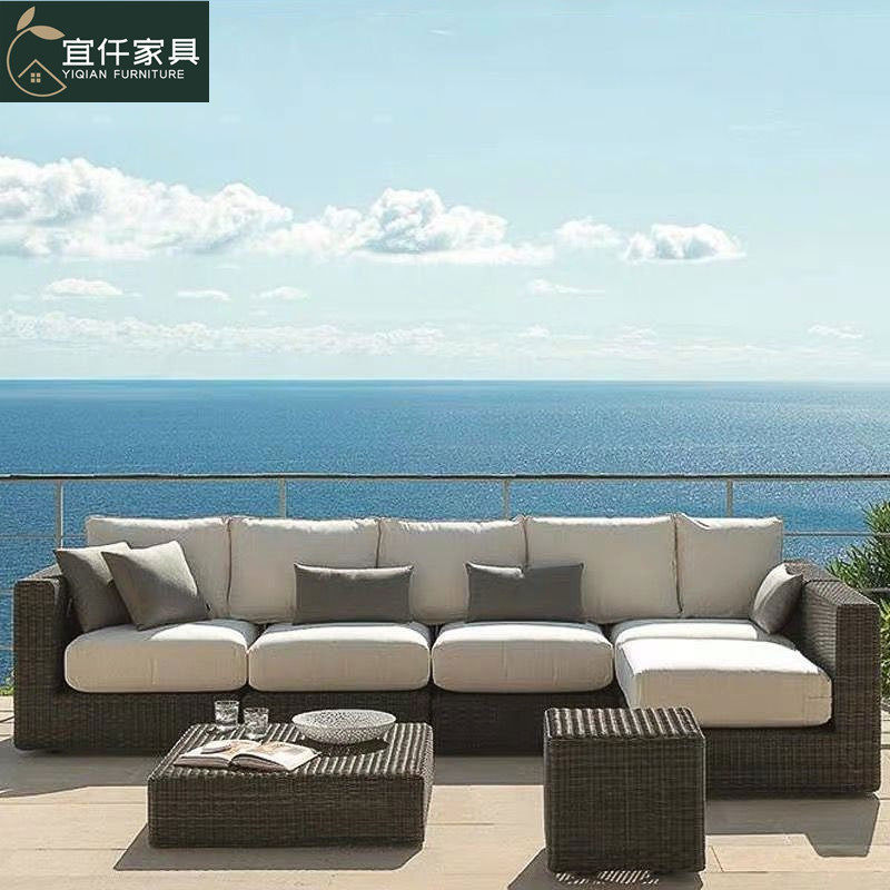 户外藤编沙发组合阳台庭院客厅花园阳光房圆藤室外样板房别墅休闲,住宅家具,户外沙发,淘宝优惠券,粉丝福利购,淘宝优惠卷