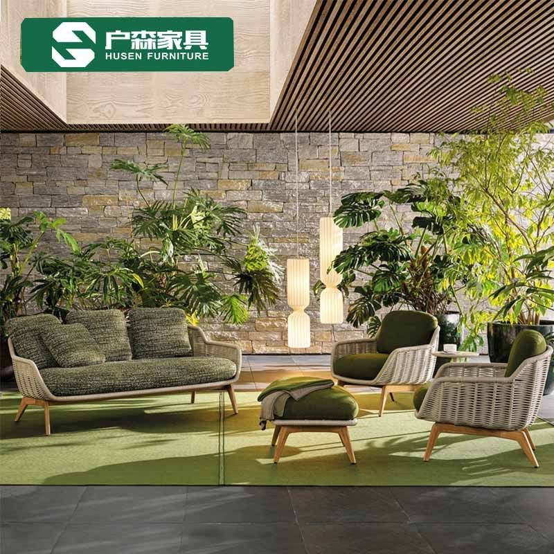 户外藤编藤椅庭院柚木藤编阳台别墅酒店室外露天北欧防水防晒组合,住宅家具,户外沙发,淘宝优惠券,粉丝福利购,淘宝优惠卷