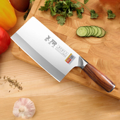 龙水喜夫人大足夹钢厨房家用9铬刀锻打菜刀切片中式 刀具快刀厨刀