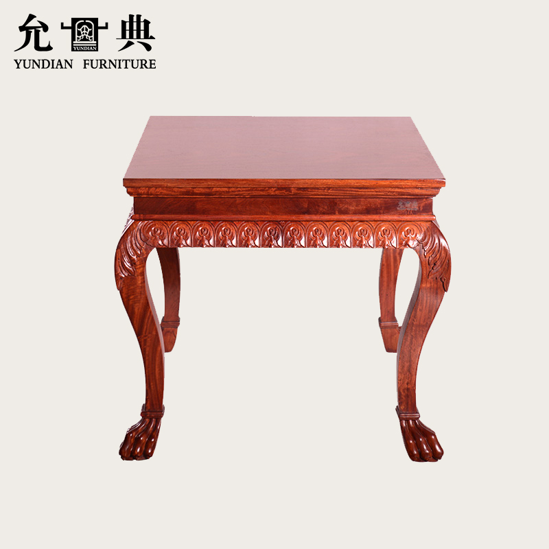 路易06型威登单人茶几,客厅欧式角几实木沙发边几允典红木家具