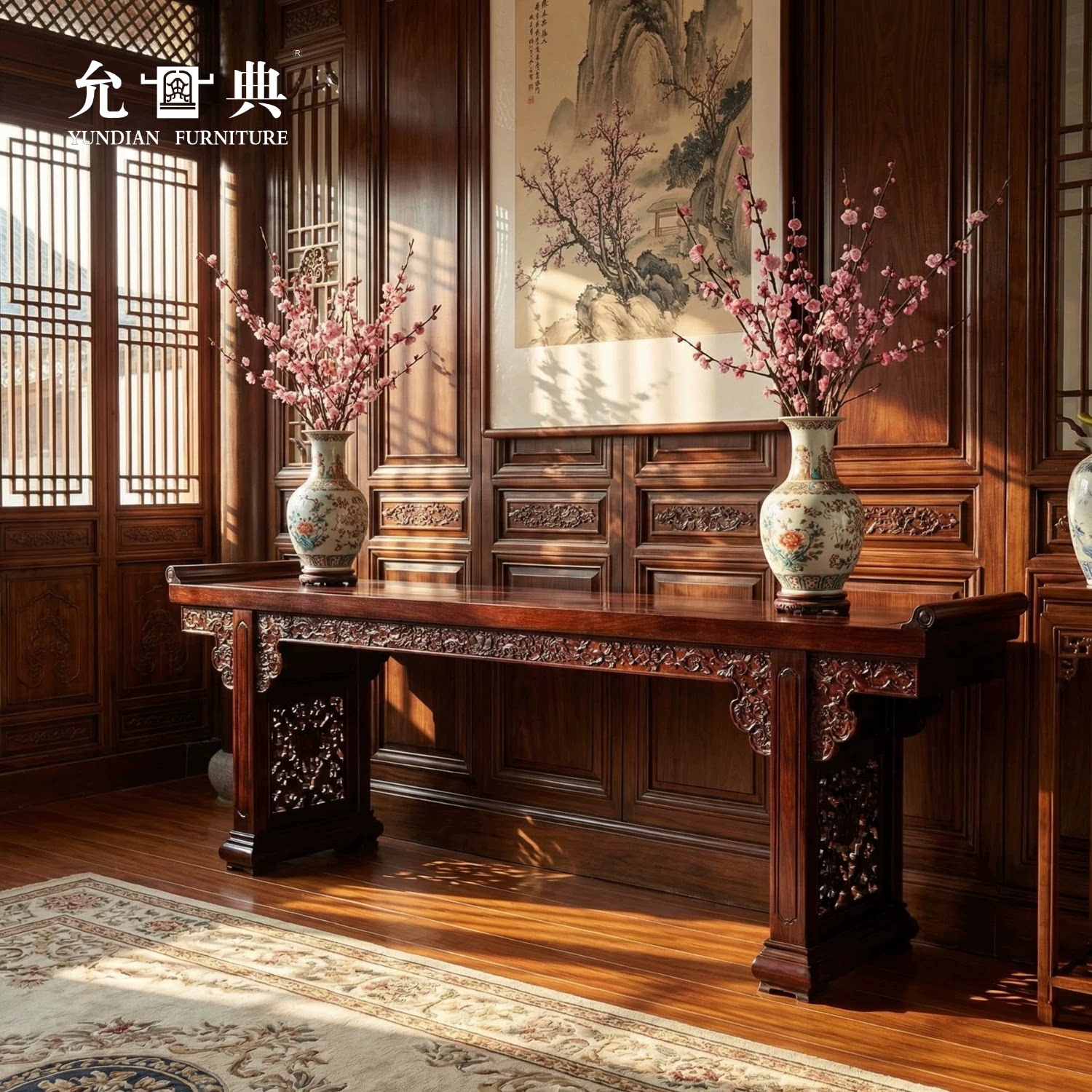 允典中式红木实木供台图片