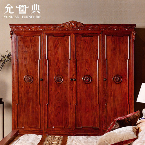 允典世纪欧式四门大橱红木家具