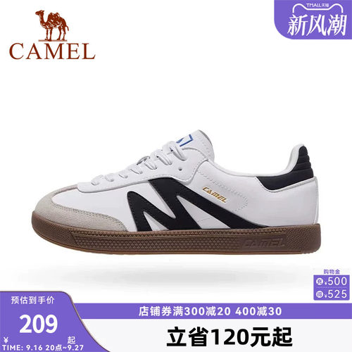骆驼德训鞋女鞋2026新款舒适平底鞋时尚复古休闲鞋T头鞋百搭板鞋