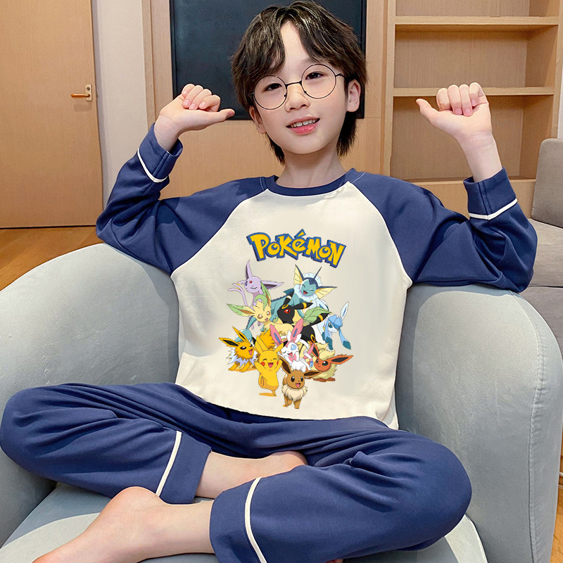 秋季纯棉长袖可外穿家居服两件套