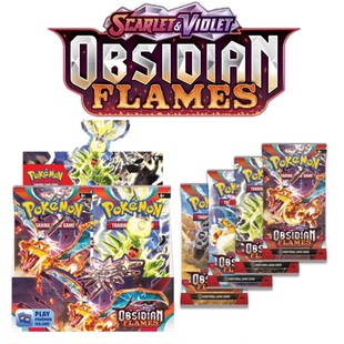 神奇宝贝PTCG英文卡牌宝可梦卡片Obsidian Flames补充包增强盲盒