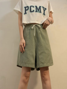 夏季水洗工装五分裤情侣潮流沙滩裤 中腰短裤K2202/ P50，男装牛仔裤，星座202-3