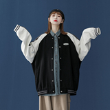 青春撞色棒球服潮流情侣字母夹克上衣9106/P95/148，男装夹克，星座202-3