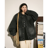 情侣款斜兜潮流休闲宽松牛仔夹克上衣N9001/P105，男装夹克，星座202-3