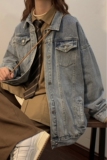 2023情侣款牛仔夹克中性风宽松韩版水洗外套N991/P98148，男装夹克，星座202-3