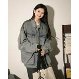 撞色多口袋水洗牛仔夹克外套上衣N9003/P105，男装夹克，星座202-3