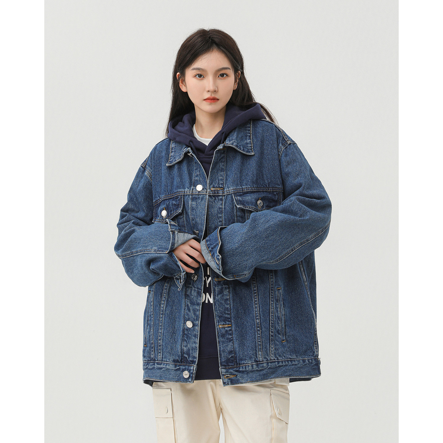 秋季字母刺绣水洗潮流休闲情侣外穿牛仔外套608/P105，男装工装外套，星座202-3