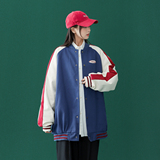 青春撞色棒球服潮流情侣字母夹克上衣9106/P95，男装夹克，星座202-3