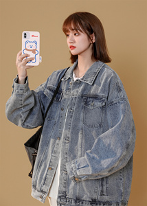2023情侣款牛仔夹克中性风宽松韩版水洗外套 N991/P98 148图片