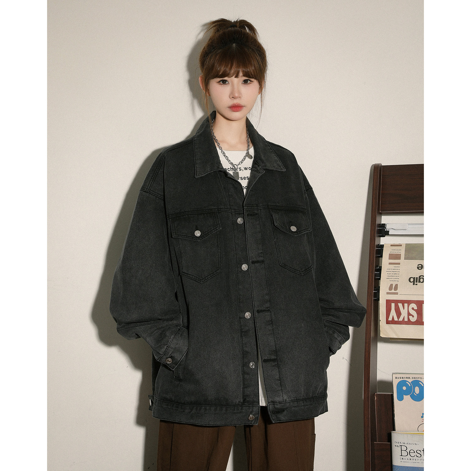 24新款水洗牛仔中性风夹克上衣N77/P85，男装夹克，星座202-3